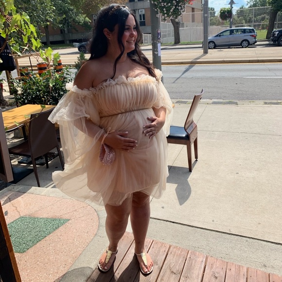 Fairy Medieval Ruffle off shoulder mesh dress Size M - Picture 4 of 5